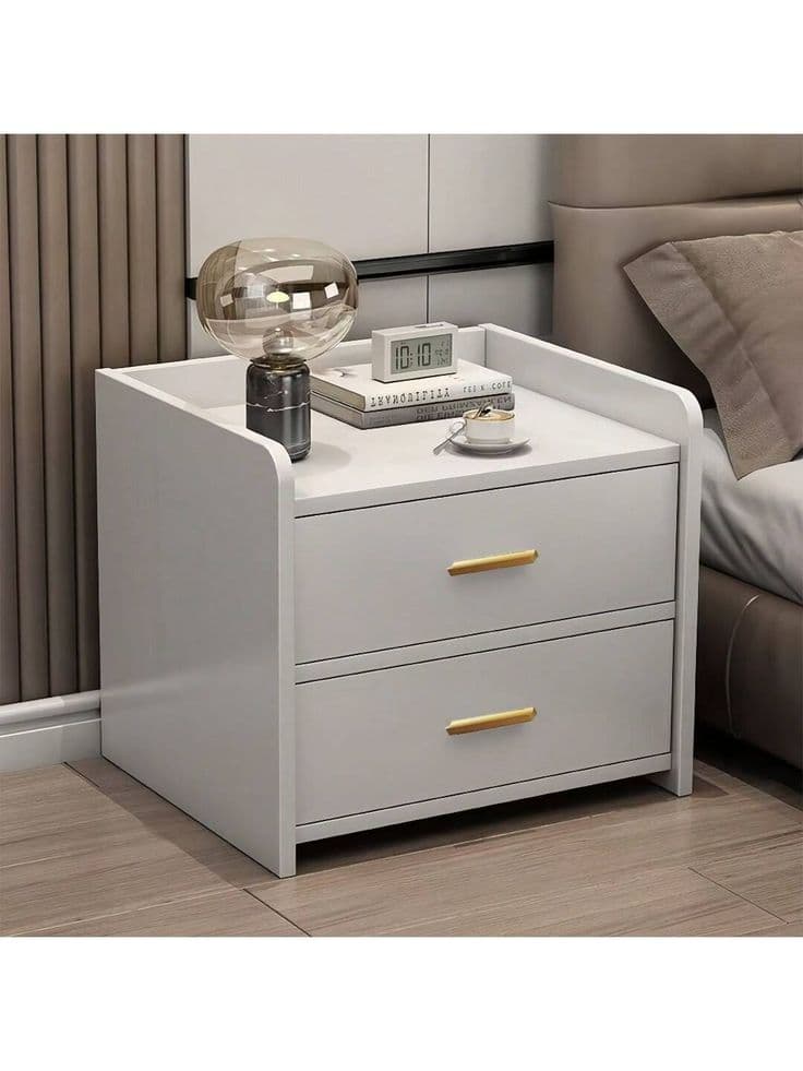 Simple Grey Bedside drawer 2 - Furniture Place Kenya