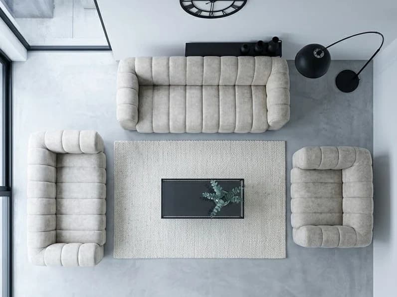 Channel-Tufted Sofa Set 2 - Furniture Place Kenya