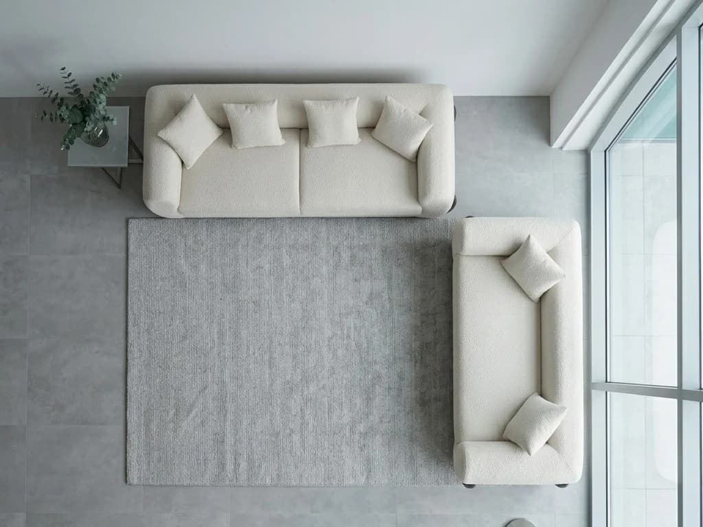 Cloud Curve Bouclé Sofa Set 2 - Furniture Place Kenya