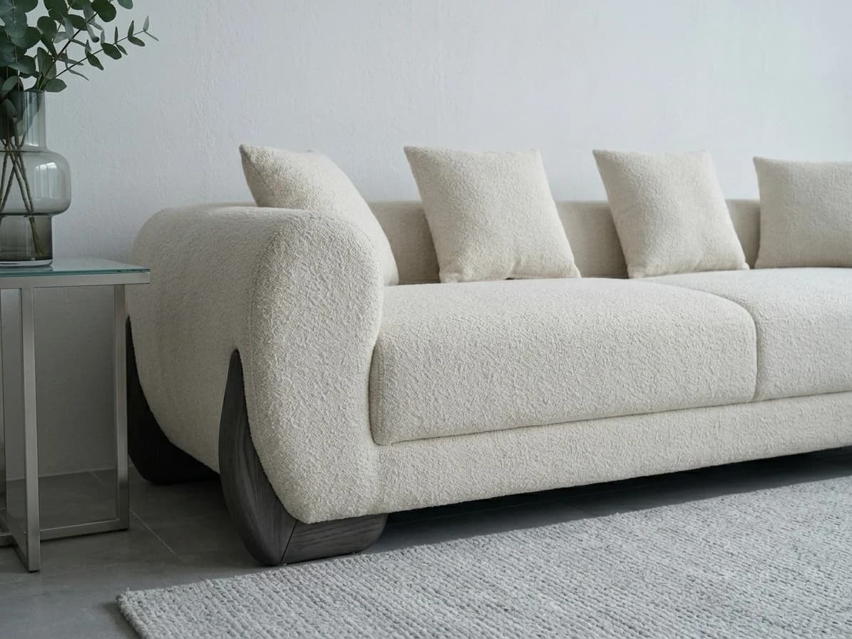 Cloud Curve Bouclé Sofa Set 3 - Furniture Place Kenya