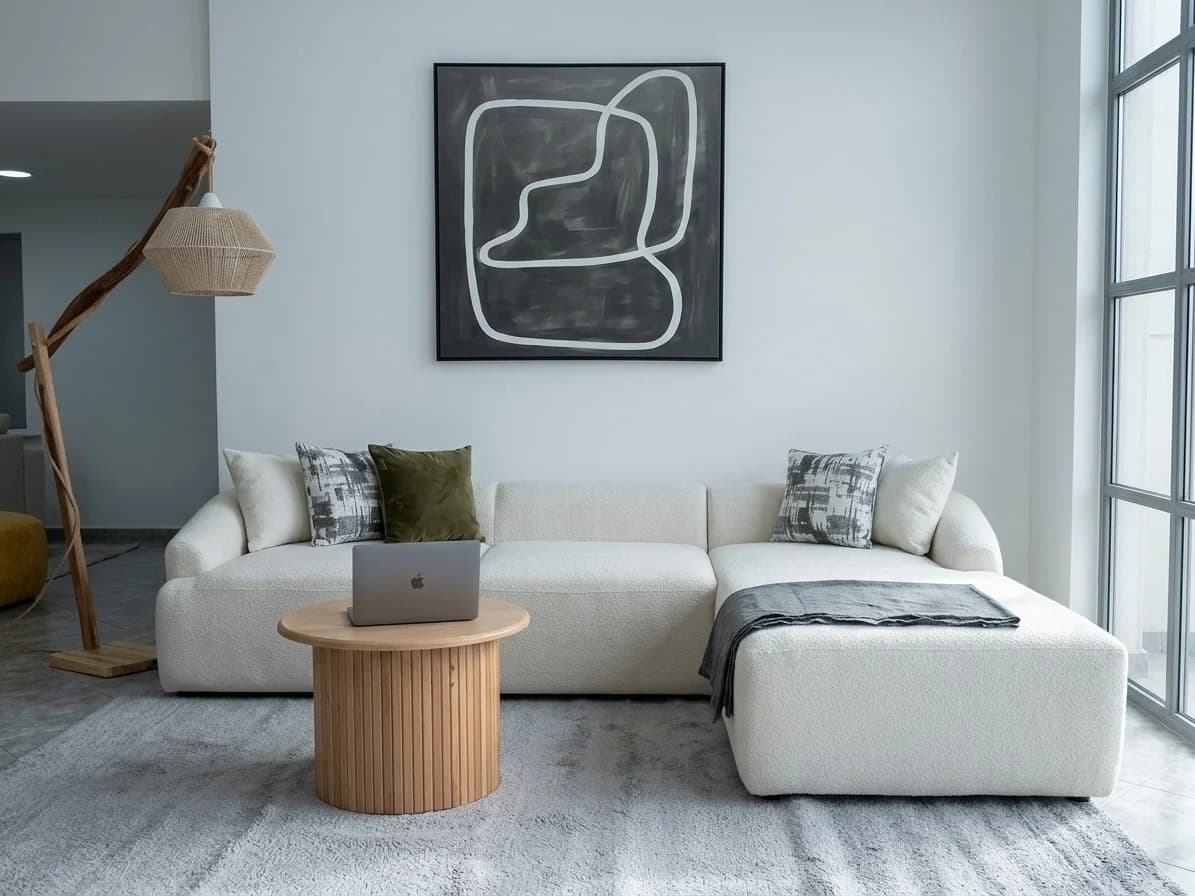 Leaning boy L-Shaped Sectional Sofa 1 - Furniture Place Kenya