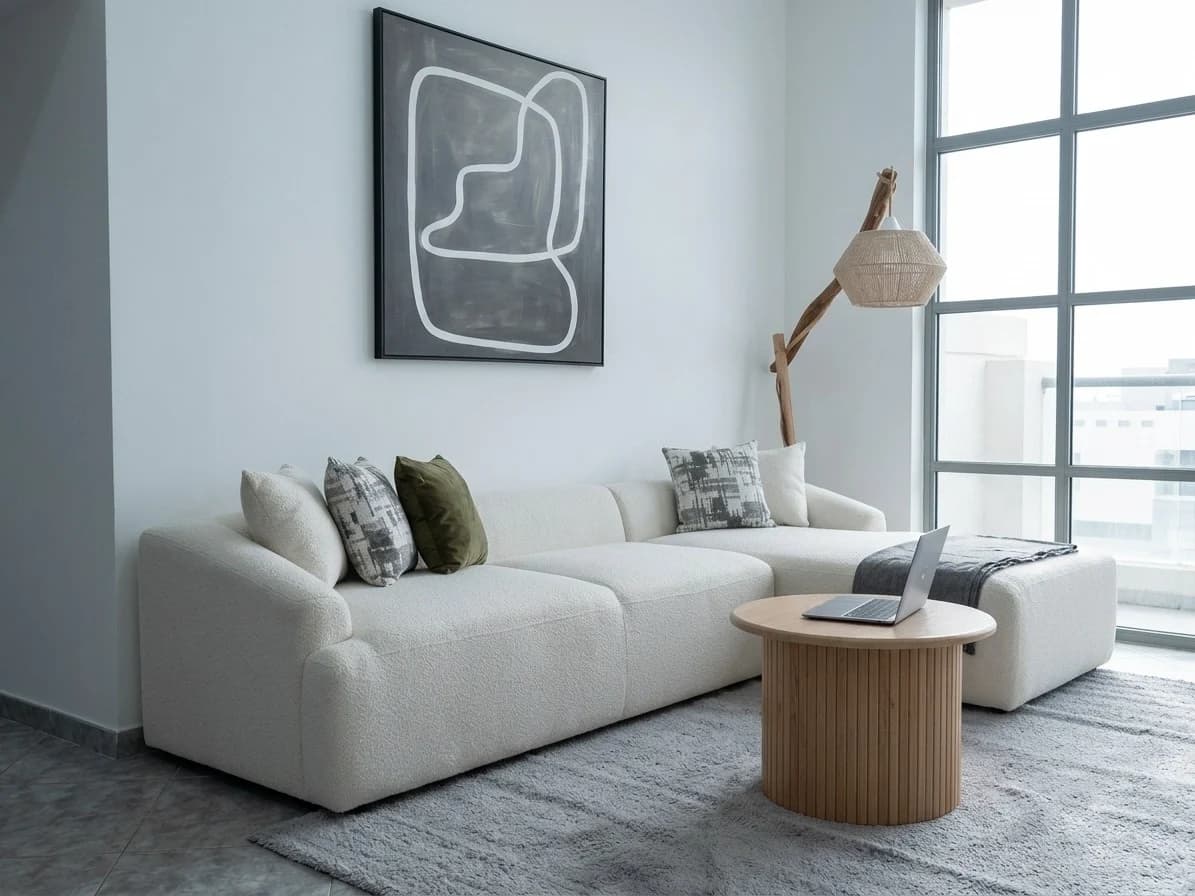 Leaning boy L-Shaped Sectional Sofa 2 - Furniture Place Kenya