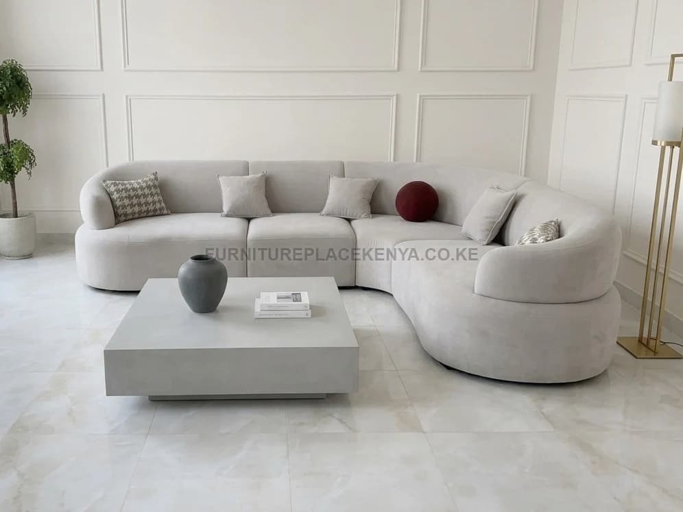 Luna Curved Sectional Sofa 1 - Furniture Place Kenya