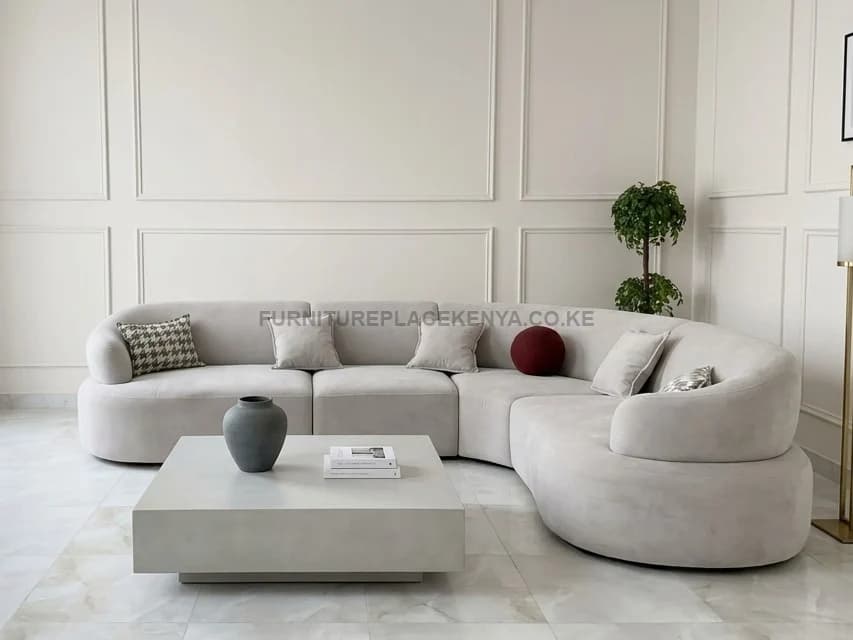 Luna Curved Sectional Sofa 3 - Furniture Place Kenya
