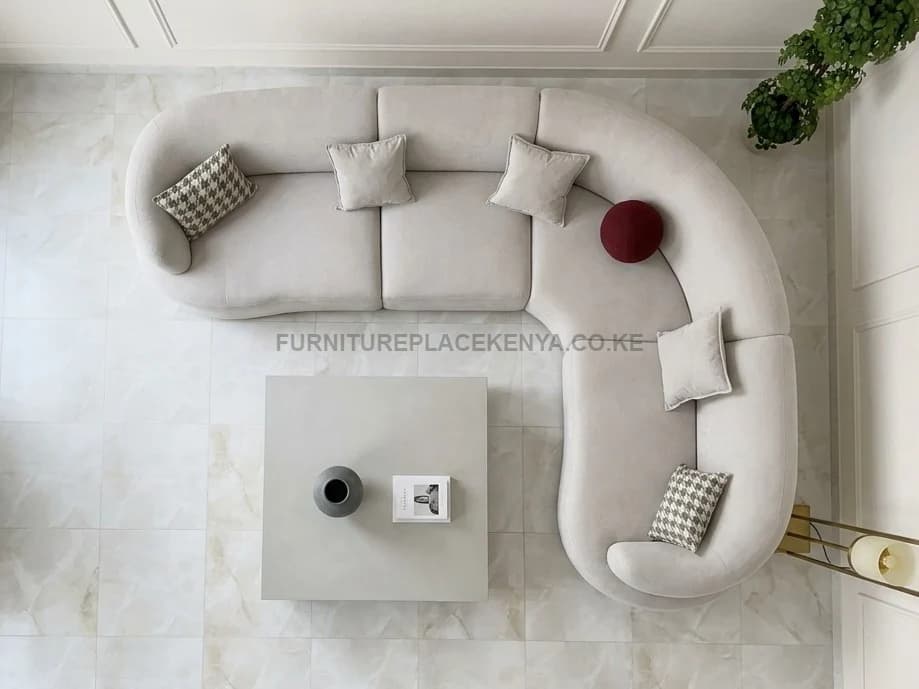 Luna Curved Sectional Sofa 5 - Furniture Place Kenya