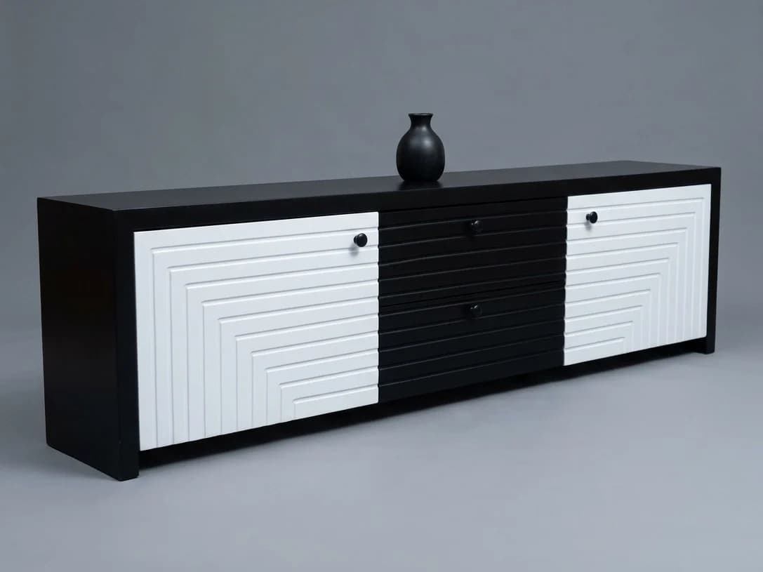 Monochrome Geometric Sideboard Tv Stand 1 - Furniture Place Kenya