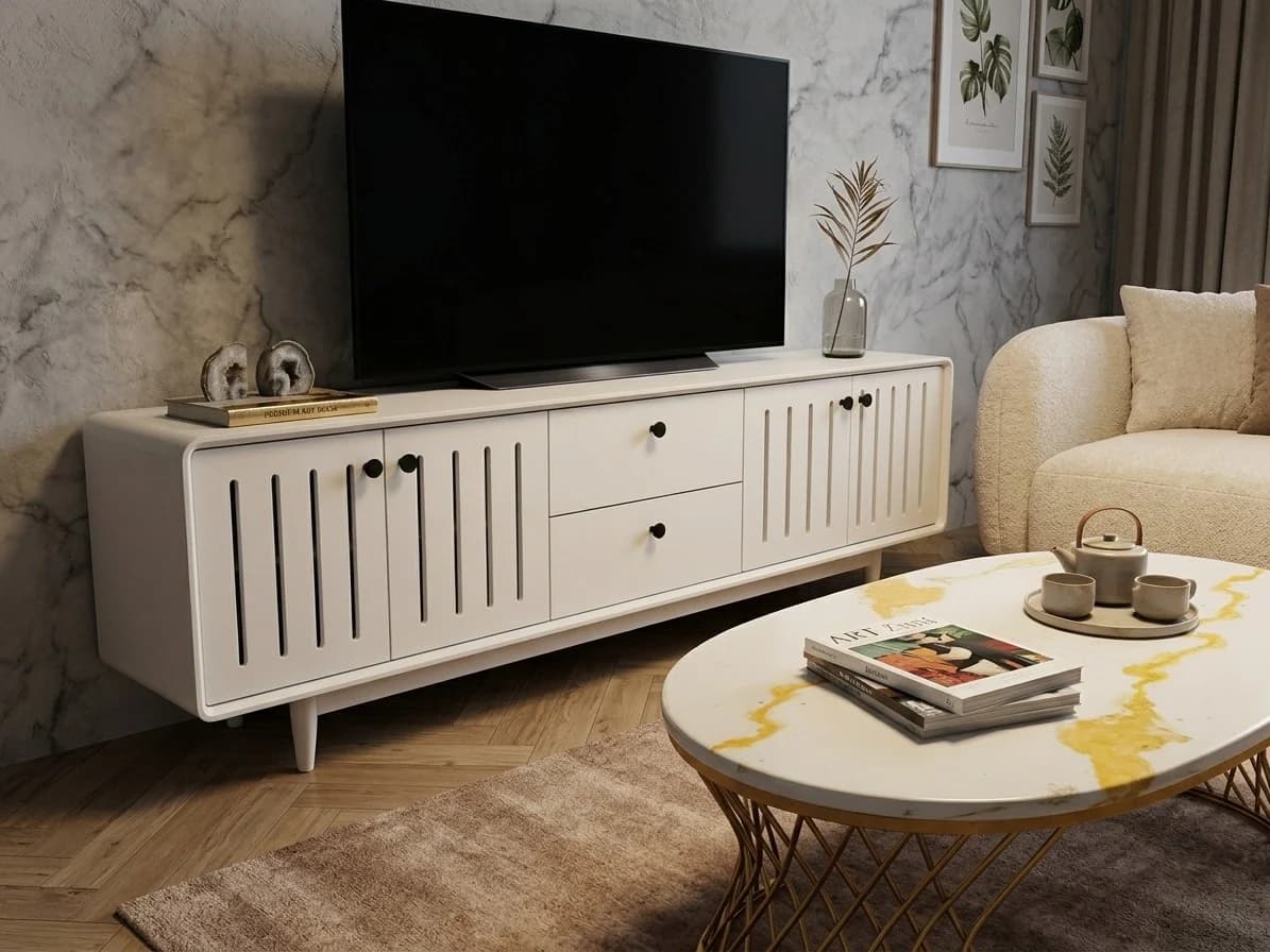 Slat Door TV Stand 2 - Furniture Place Kenya