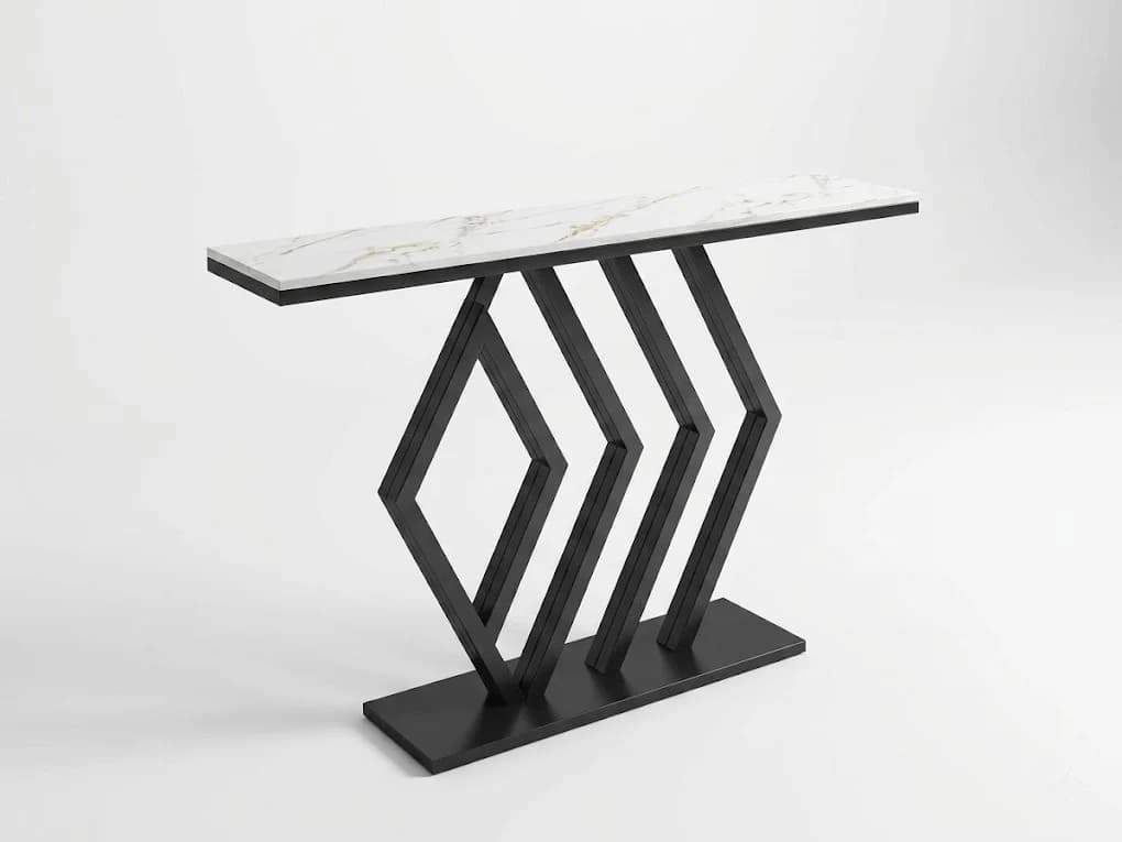 Marble Top Geometric Console Table 2 - Furniture Place Kenya