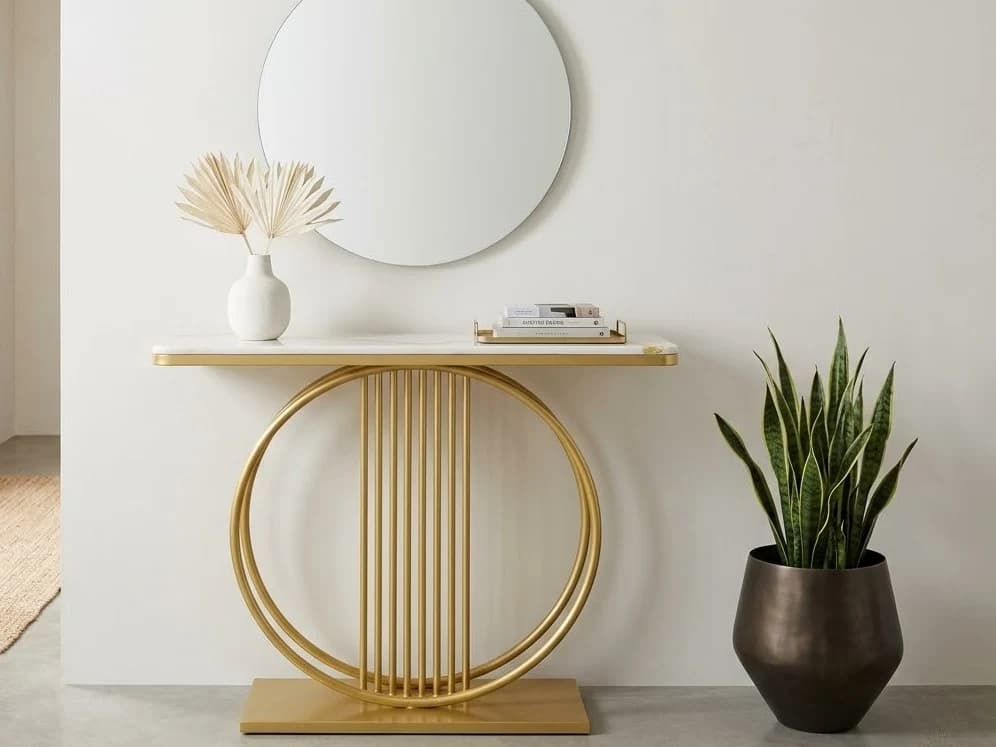 Gold Ring Halo Console Table 1 - Furniture Place Kenya