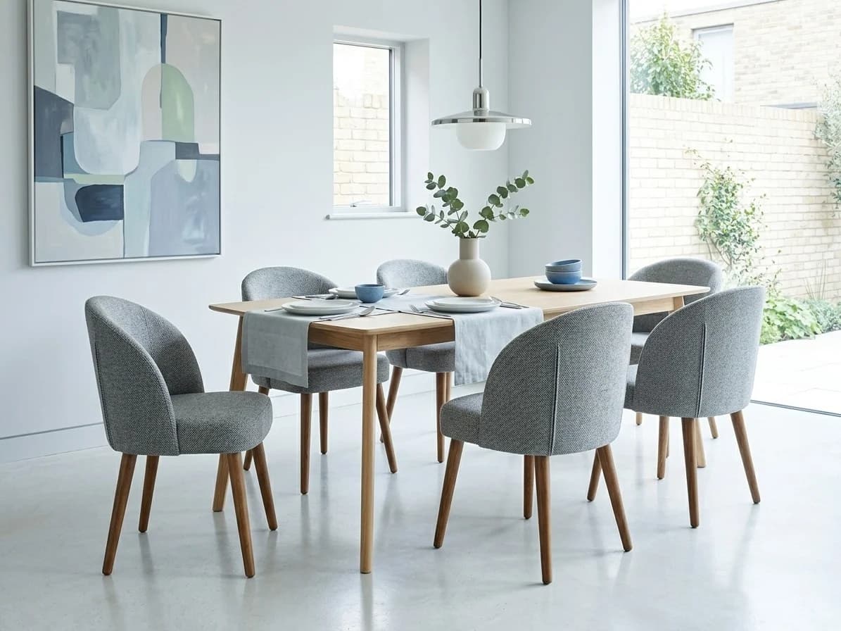Curved Back Upholstered Dining Chair 4 - Furniture Place Kenya