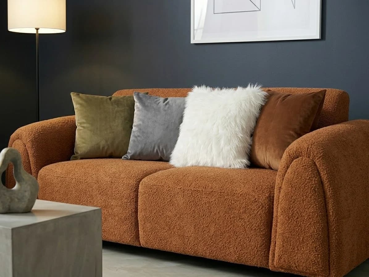 Boucle Sofa Set with Arched Arms 2 - Furniture Place Kenya