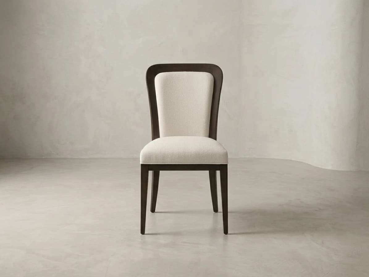 Dark Wood Upholstered Dining Chair 2 - Furniture Place Kenya