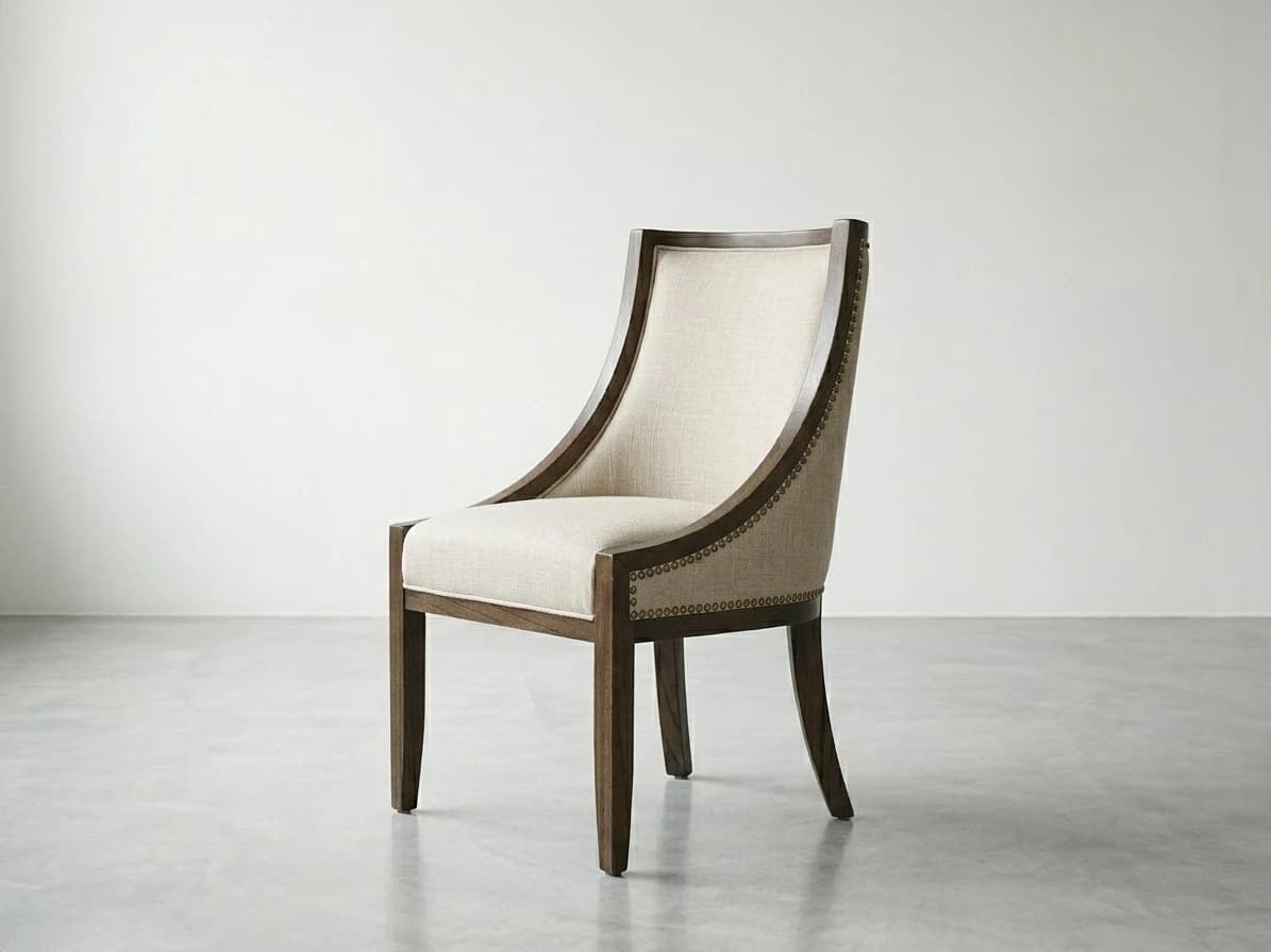 Curved High-Back Upholstered Dining Chair - Furniture Place Kenya