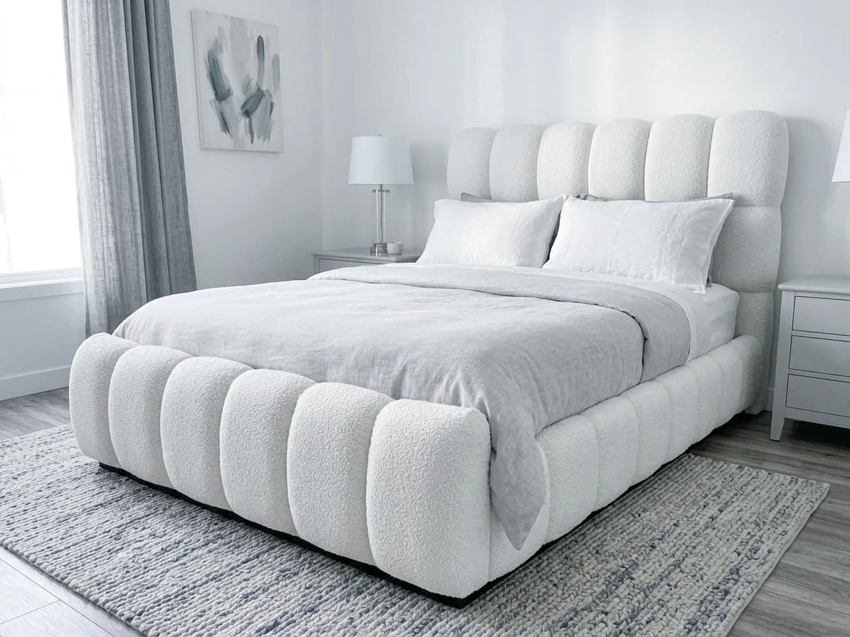 Channel-Tufted Upholstered Bed 5 - Furniture Place Kenya