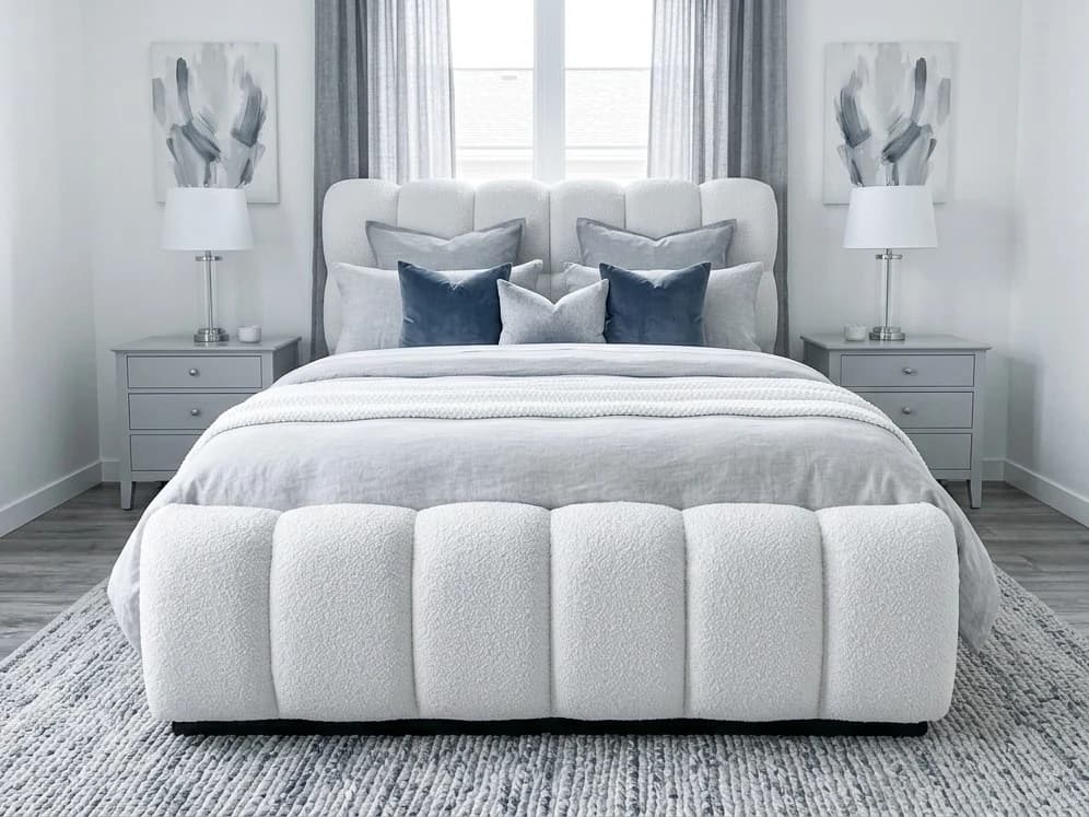 Channel-Tufted Upholstered Bed 2 - Furniture Place Kenya