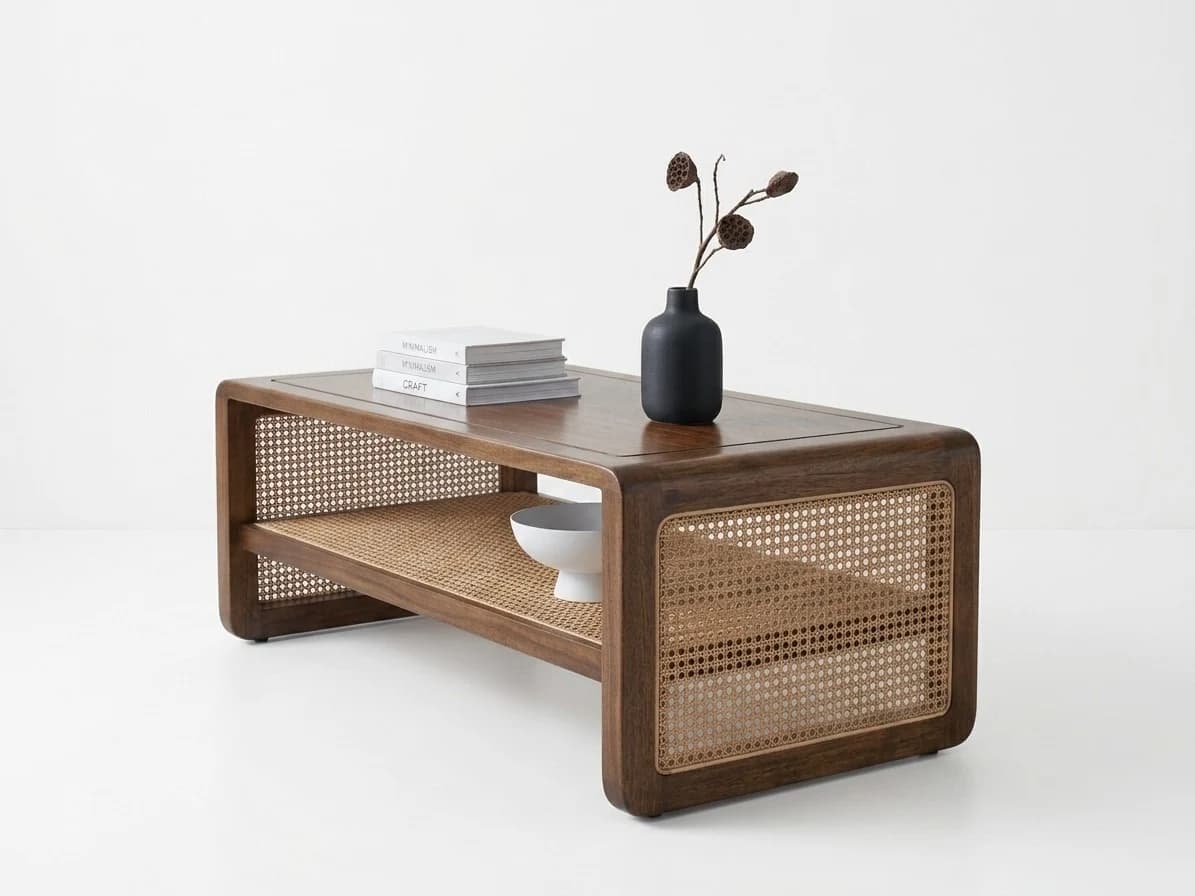 Haven Cane Coffee Table 1 - Furniture Place Kenya
