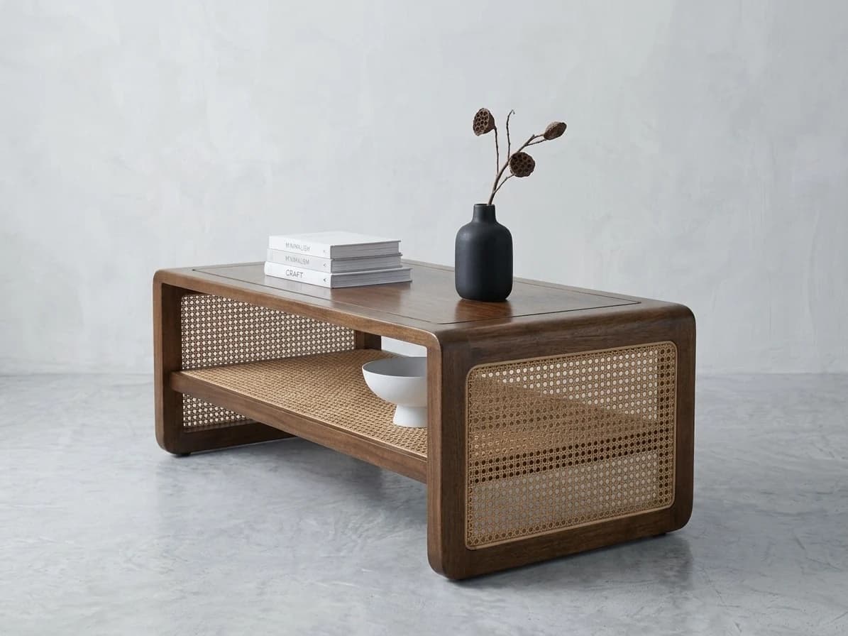 Haven Cane Coffee Table 2 - Furniture Place Kenya