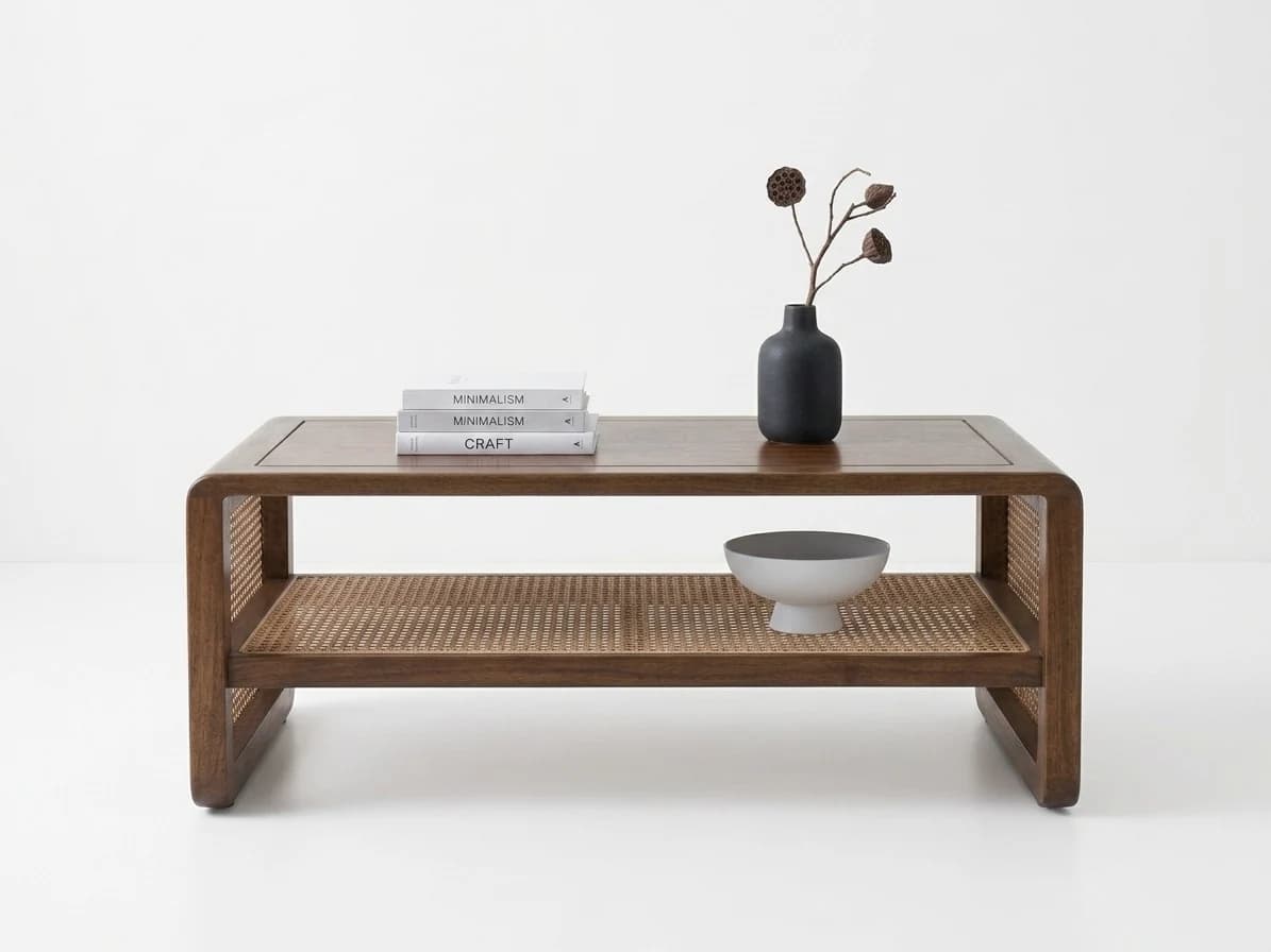 Haven Cane Coffee Table 3 - Furniture Place Kenya
