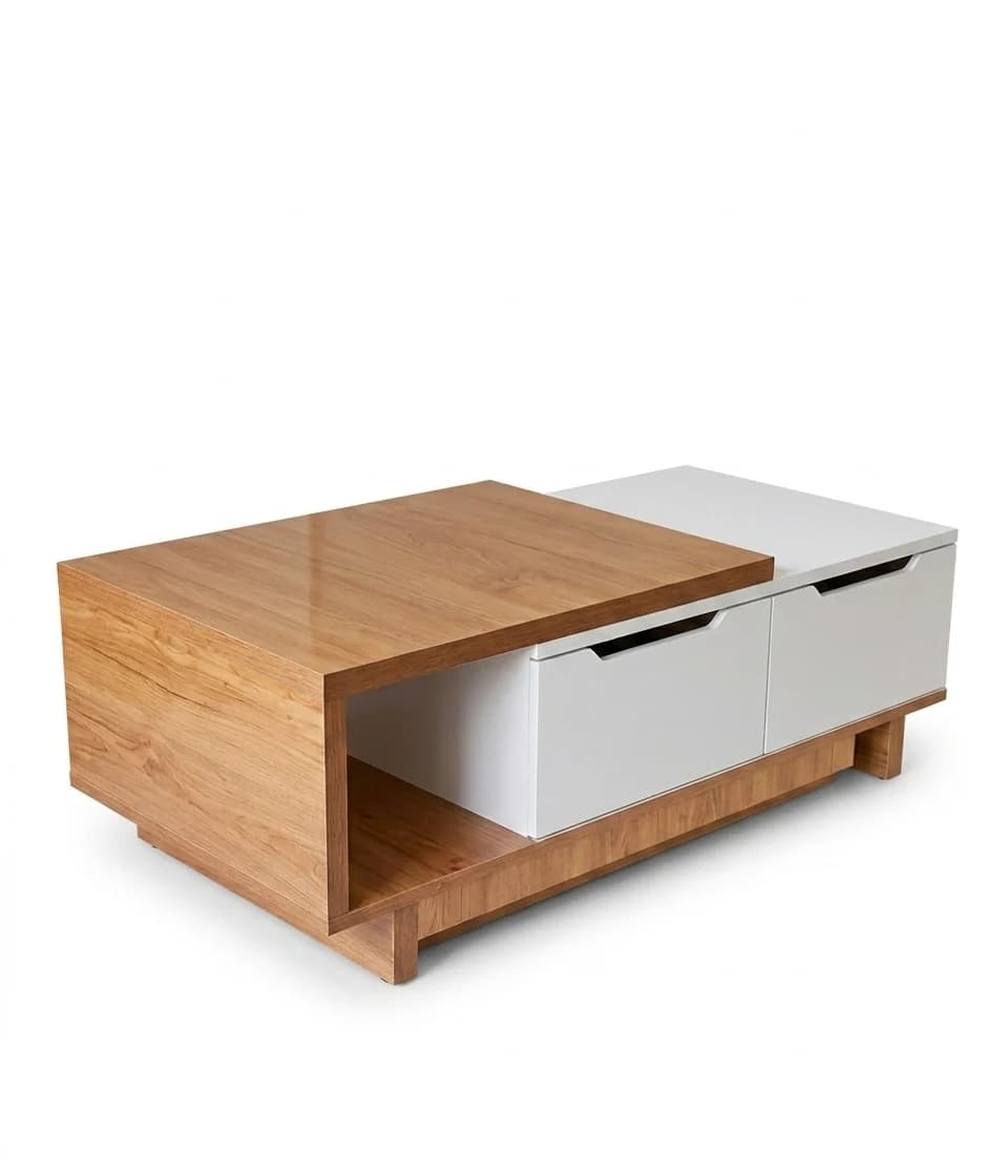 Nordic Two-Tone Storage Coffee Table 1 - Furniture Place Kenya