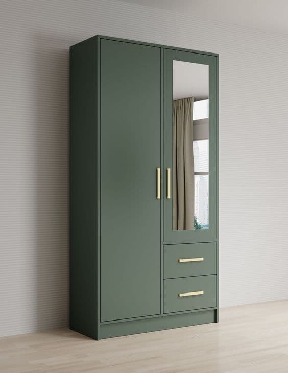 Grey wardrobe with mirror - Furniture Place Kenya
